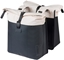 Attēls no Basil Sakwa podwójna na baganik BASIL CLOVE DOUBLE PANNIER BAG 28-35L, Universal Bridge System, off-white/black