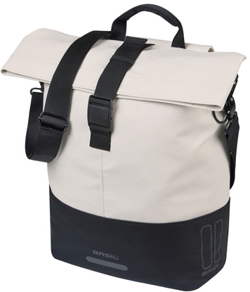 Picture of Basil Sakwa pojedyncza BASIL COVE BICYCLE SHOPPER 14-16L, MIK Hooks, off-white/black
