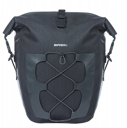 Picture of Basil Sakwa pojedyncza BASIL NAVIGATOR WATERPROOF SINGLE PANNIER BAG L 25-31 L, MIK Hooks System black