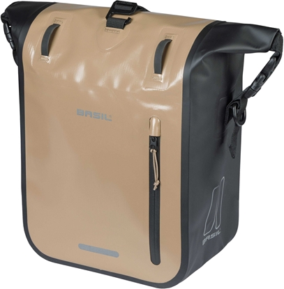 Picture of Basil Sakwa pojedyncza BASIL RIVO M SINGLE PANNIER BAG 12-15L, MIK Hooks sand/black