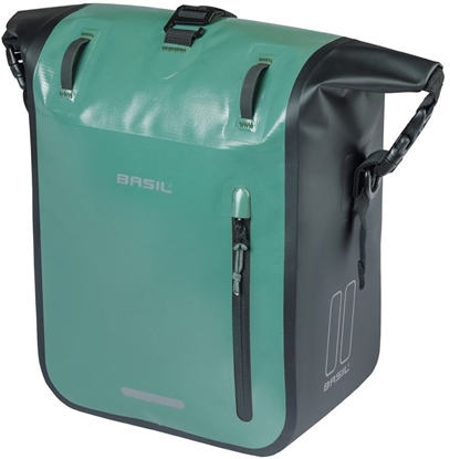 Picture of Basil Sakwa pojedyncza BASIL RIVO M SINGLE PANNIER BAG 12-15L, MIK Hooks System silvergreen/black