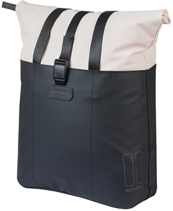 Picture of Basil Torba BASIL VIVE BICYCLE SHOPPER, MIK Hooks System, 15-20L, Wodoodporna, off-white/black