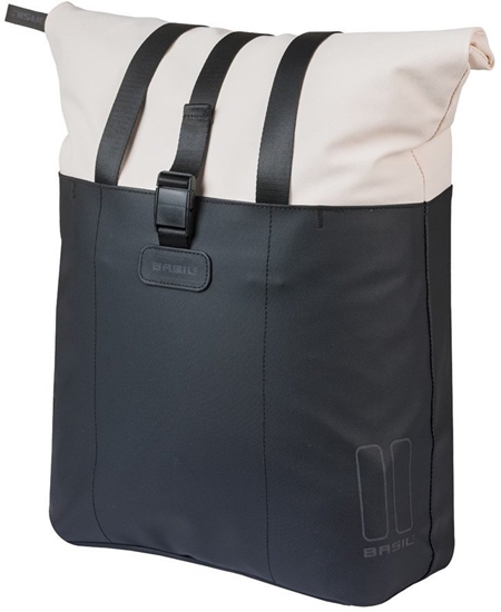 Picture of Basil Torba BASIL VIVE BICYCLE SHOPPER, MIK Hooks System, 15-20L, Wodoodporna, off-white/black