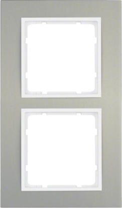 Picture of Berker Ramka podwójna B.3 aluminium/biay (10123904)