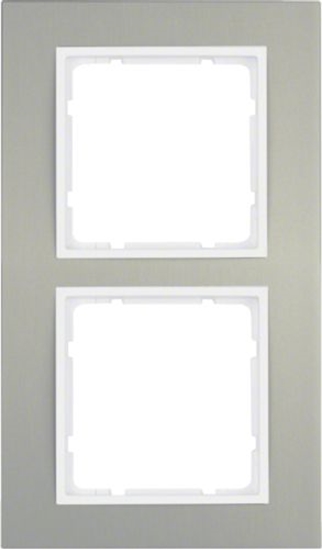 Picture of Berker Ramka podwójna B.3 aluminium/biay (10123904)
