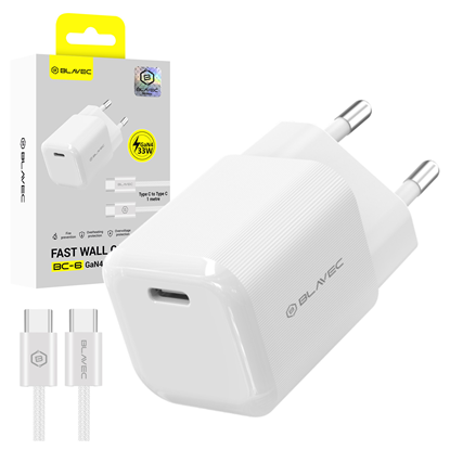 Изображение Blavec Wall charger BC-6 GaN4 - Type C - PD QC 33W