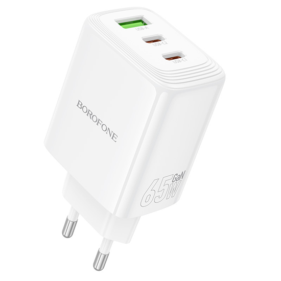 Picture of Borofone Wall charger BN32 Cargador GaN - USB + 2x