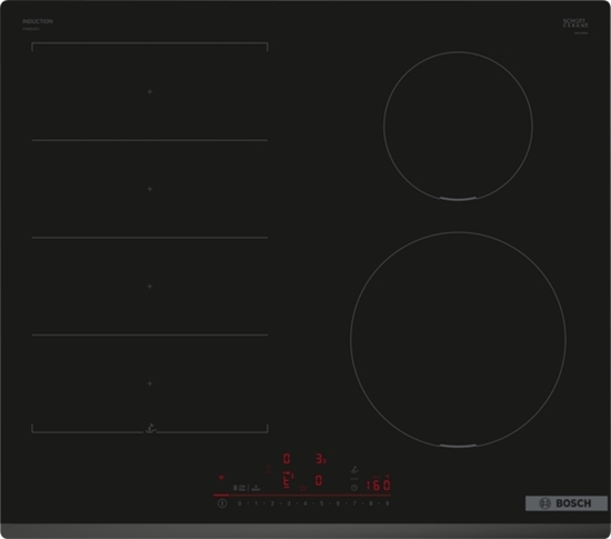 Изображение Bosch | Hob | PIX631HC1E Series 6 | Induction | Number of burners/cooking zones 4 | DirectSelect | Timer | Black