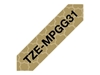 Picture of Brother TZE-MPGG31 label-making tape Black on gold
