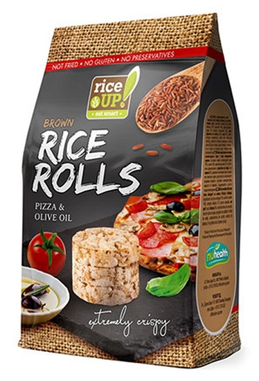 Picture of Brūno rīsu galetes Mini RICE UP čipsi ar picas garšvielām un olīveļļu, 50g