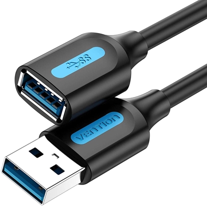 Attēls no CABLE USB3.0 MALE TO FEMALE/1M BLACK CBHBF VENTION