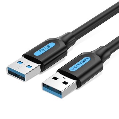 Attēls no CABLE USB3.0 MALE TO MALE/1.5M BLACK CONBG VENTION