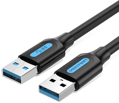 Attēls no CABLE USB3.0 MALE TO MALE/2M BLACK CONBH VENTION