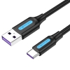 Изображение CABLE USB-C TO USB2.0/1.5M BLACK CORBG VENTION