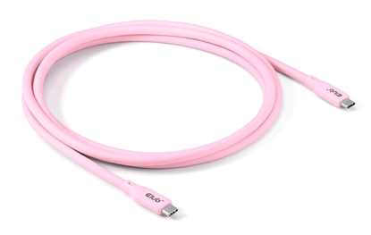Attēls no CABLE USB-C TO USB-C 2M/M/M PINK CAC-3002 CLUB3D