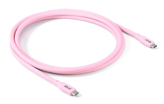 Picture of CABLE USB-C TO USB-C 2M/M/M PINK CAC-3002 CLUB3D