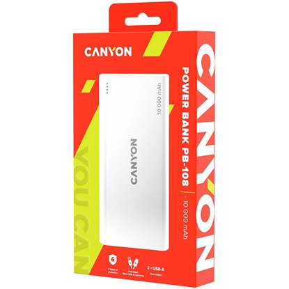 Attēls no Canyon CANYON power bank PB-108 10000 mAh White