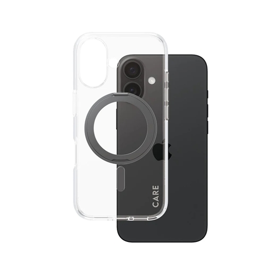 Picture of CARE Feature Case | Back cover | Apple | iPhone 16 | Recycled plastic | Transparent | MagSafe