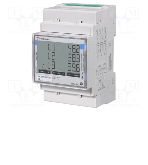 Picture of Carlo Gavazzi | Power meter 3f 400V 5A LCD RS485 Modbus port MID certificate | EM330 | 5 A
