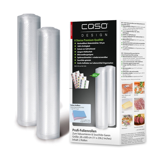 Picture of Caso | Foil rolls | 01223 | 2 units | Dimensions (W x L) 28 x 600 cm | Ribbed