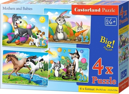 Picture of Castorland Puzzle x 4 - Mothers and Babies CASTORLAND