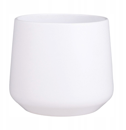 Picture of CERAMIC POT AMBER D17 H15.5CM WHITE MATT