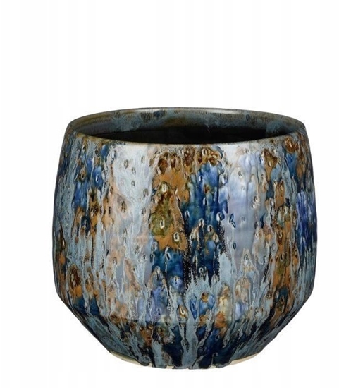 Picture of CERAMIC POT HARRIS D25 H22 CM BLUE