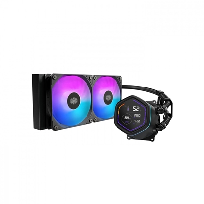 Attēls no Chłodzenie wodne CPU MasterLiquid Core Nex Digital 240 ARGB czarne