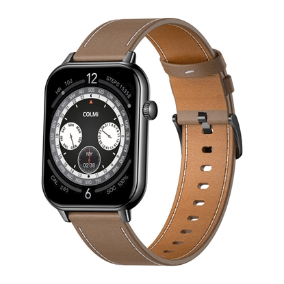 Изображение COLMI C28 Smartwatch – Black + Brown Leather Strap