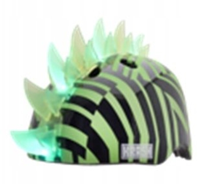 Attēls no C-PREME Kask dziecicy juniorski KRASH DAZZLE GREEN LED roz. M YOUTH FS 8+ (54-58 cm)