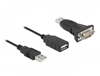 Picture of Delock Adapter USB 2.0 Type-A to 1 x Serial RS-232 D-Sub 9 pin male with nuts
