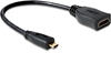 Picture of Delock Cable High Speed HDMI with Ethernet - HDMI Micro-D male > HDMI-A female 23 cm
