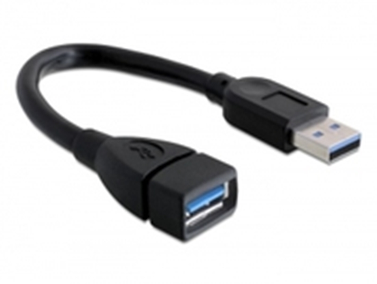 Picture of Delock Extension cable USB 3.0 A-A 15 cm male / female  black