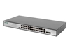 Picture of Digitus 24-port Fast Ethernet PoE network switch, 19-inch, unmanaged, 2 GE uplink ports, SFP, 370 W, af/at