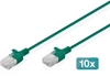 Picture of Digitus CAT 6 U-UTP Slim patch cable, 3 m, green, 10 pieces