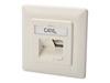 Picture of Digitus CAT 6A class EA network socket, design-compatible, shielded, flush-mounted