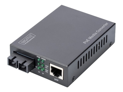 Изображение DIGITUS Gigabit Ethernet PoE+ Media Converter, Multimode | Digitus