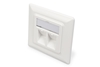 Picture of Digitus Wallplate for Keystone Modules, German type, middle plate 50x50 mm, frame 80x80 mm