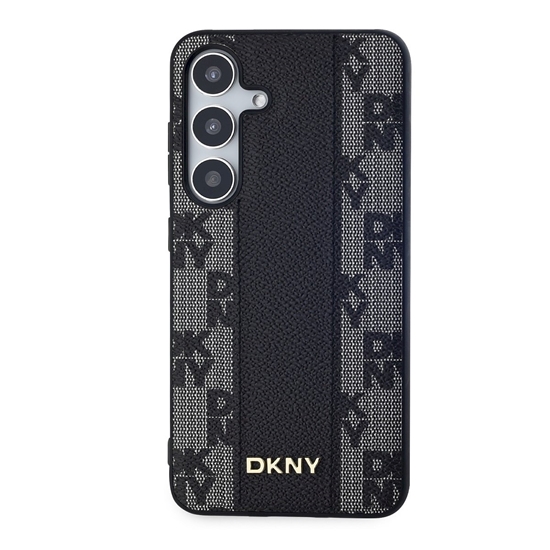 Изображение DKNY PU Leather Checkered Pattern MagSafe Case for Samsung Galaxy S24 / black