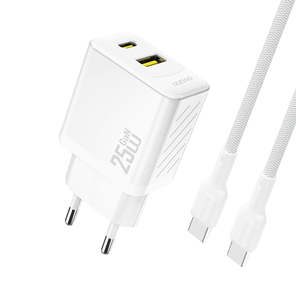 Picture of Dudao A26TCEU PD QC 25W GaN USB-A USB-C Wall Charg