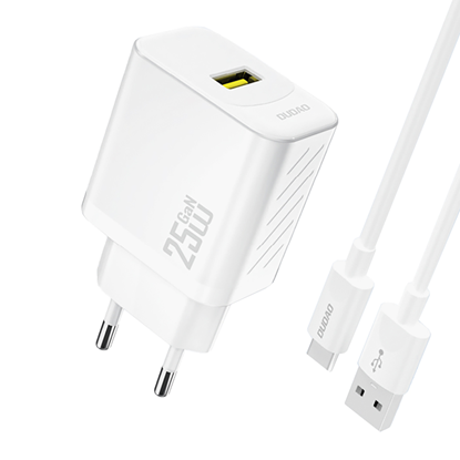 Изображение Dudao A27STEU 25W GaN USB-A Wall Charger with USB-