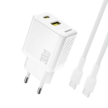 Picture of Dudao A27TCEU PD 30W GaN USB-A USB-C Wall Charger 