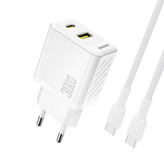 Picture of Dudao A27TCEU PD 30W GaN USB-A USB-C Wall Charger 