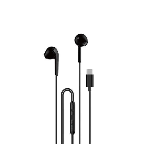 Picture of Dudao Dudao X3C In-Ear Wired USB-C Headphones 1.2m - Black