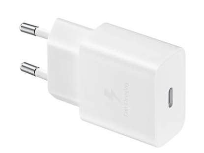 Picture of EP-T1510EWE + EP-DA705BWE Samsung 15W Travel Charger + USB-C/USB-C Data Cable / white
