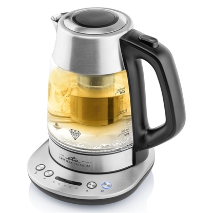 Attēls no ETA | Kettle | Crystela Premium ETA915390000 | Electric | 2200 W | 1.5 L | Glass | 360° rotational base | Stainless steel/Glass