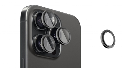 Изображение Evelatus Apple iPhone 16 Pro / 16 Pro Max Camera Lens Protector Armor Black Titanium