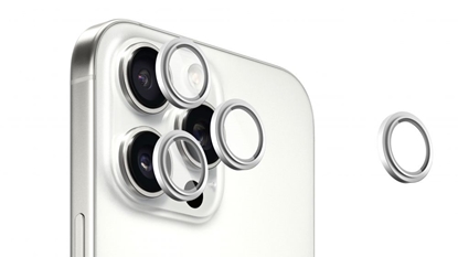 Изображение Evelatus Apple iPhone 16 Pro / 16 Pro Max Camera Lens Protector Armor White Titanium