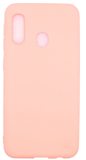 Picture of Evelatus Samsung A20e Soft Touch Silicone Case with Strap Pink