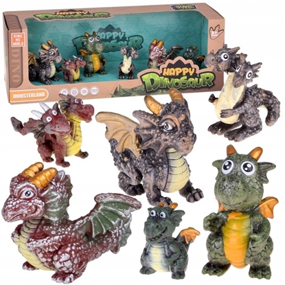 Изображение Figurka Jokomisiada Zestaw Figurek Bajkowe Smoki 6 szt. Magiczne Stworzenia ZA5883